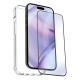 MYWAY - Carcasa myway para apple iphone 15 plus transparente + protector pantalla cristal templado - MWPAK0090